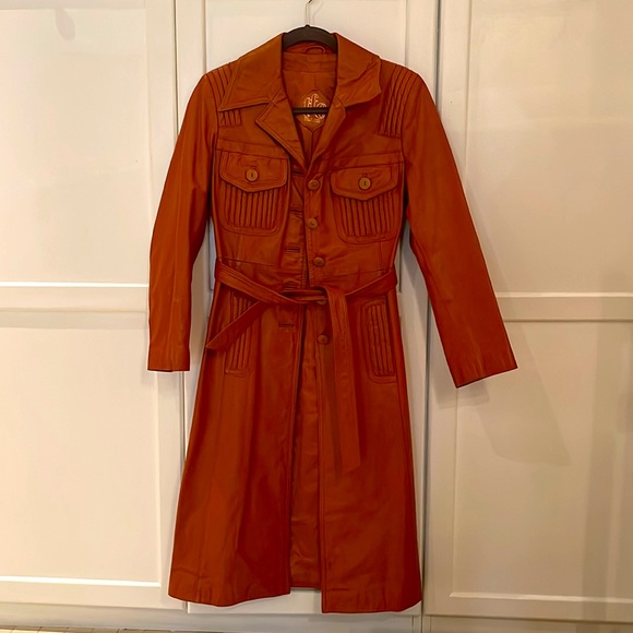 TFC Jackets & Coats Rare True Vintage 0 Leather Trench Coat Must See Poshmark